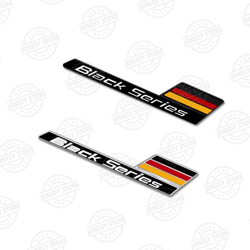 Auto Metal Black Series Logo 3D Badge Lettering Decals Trunk Sticker For W204 W205 W126 W176 W212 C63 E63 S63 Car Styling