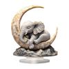 Elephant Lying On Moon Figurine Safe 2D Flat Acrylic Craft Ornament Easy Display Bedroom Desk Decoration Gift