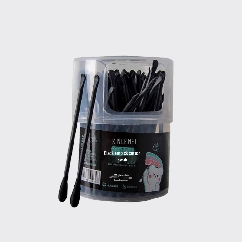 Dual-Use Ear & Makeup Swab: Two-in-One Cotton Ear Pick with Small Head, Double-Headed for Adults