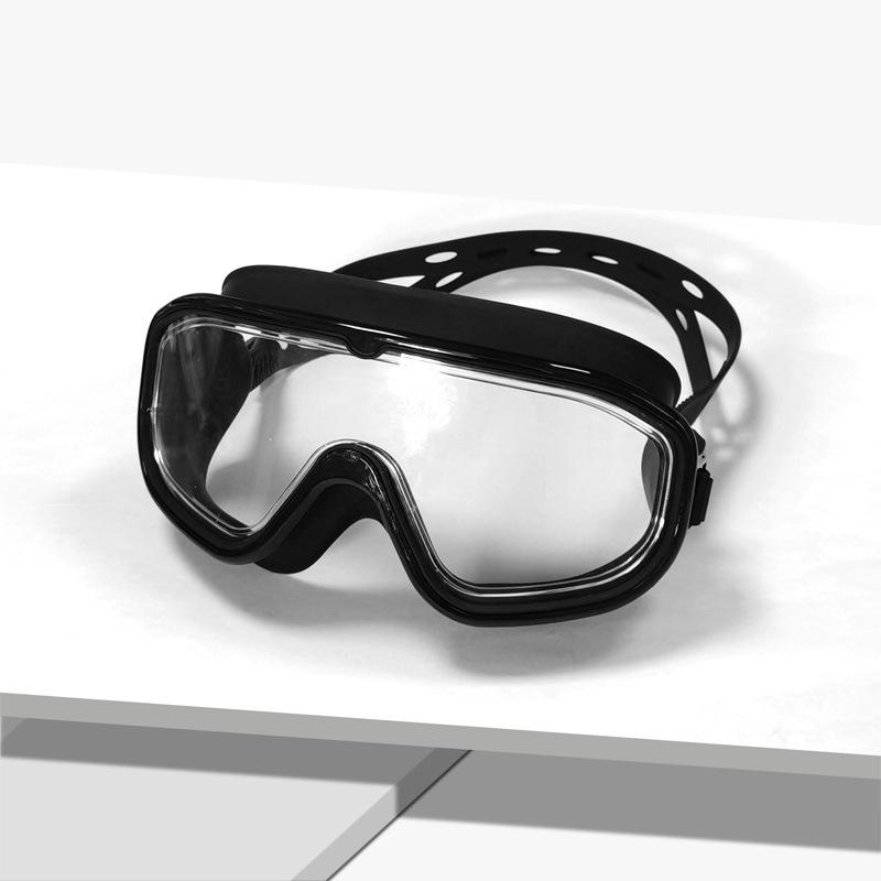 Dospělé protimlživé plavecké brýle s vysokým rozlišením a velkým rámečkem a potápěčská maska