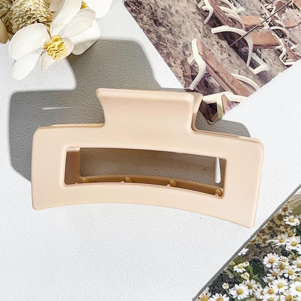8.5cm Matte Korean Style Square Hair Clip: Elegant Half-Up Shark Clip for Women's New Updo Hair Styling