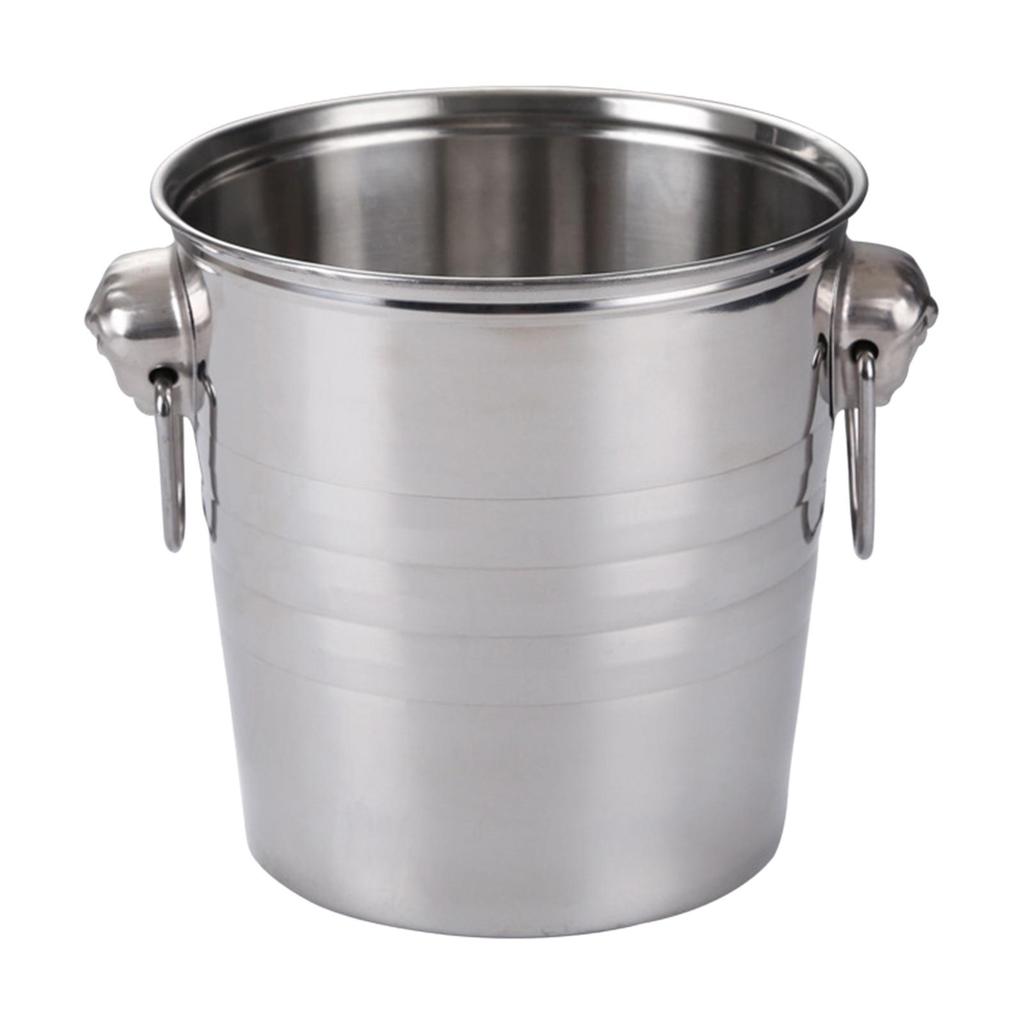 Ice Bucket Stainless Steel Bin for Cocktail Parties Chilling Beer Bottle