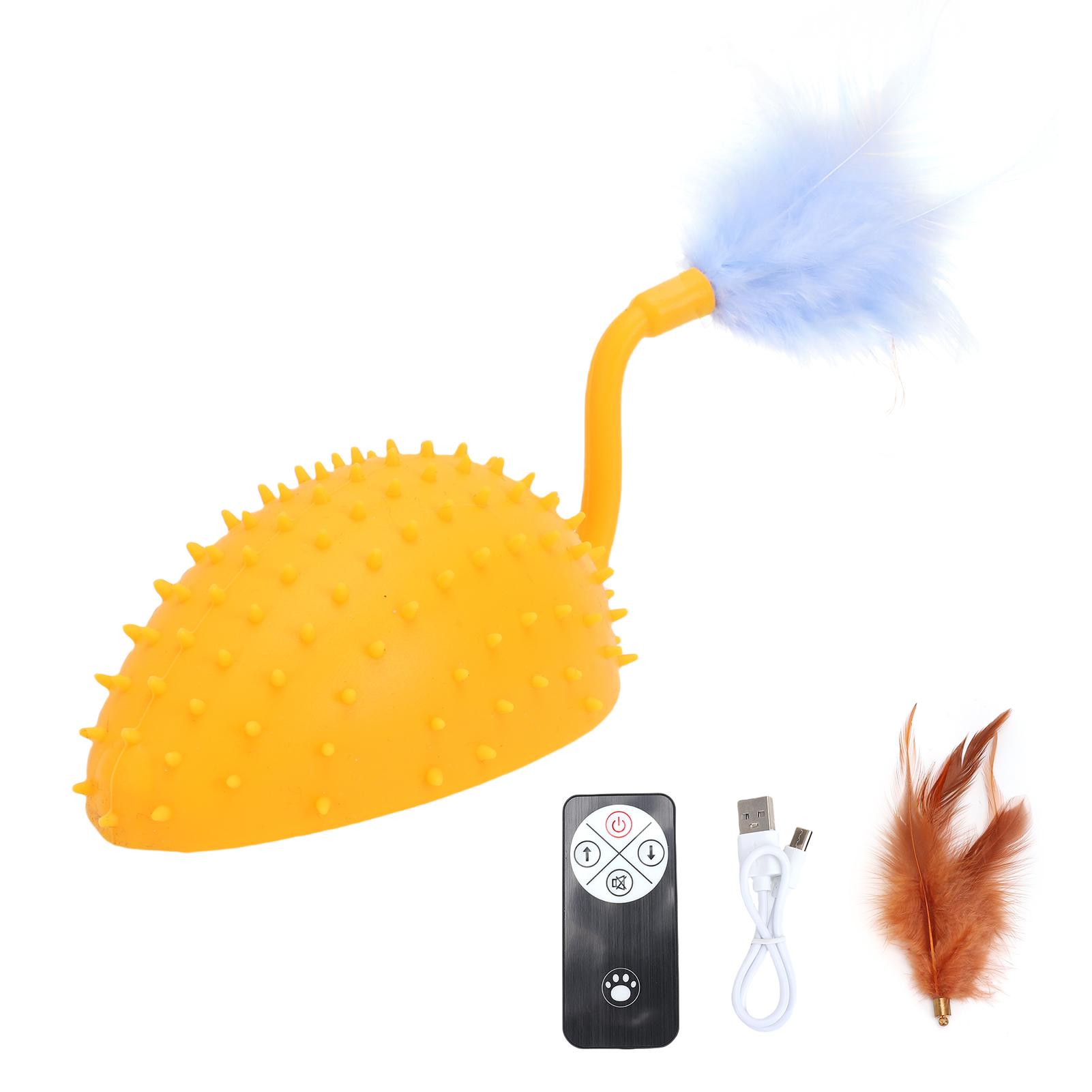 

Electric Mouse Cat Toy with Squeaky Sound Feathers Tail USB Rechargeable Interactive Pet Toy for Cats and Dogs