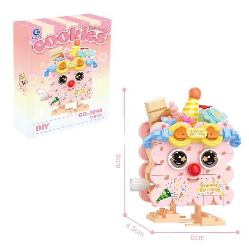 Gao Qi 3048-3049 Happy Biscuits Milk Many Ornaments Children's Assembled Building Blocks Toy Gift Wholesale