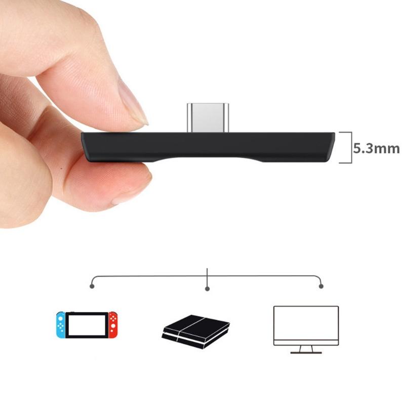 Drahtloser Sender FM-Empfänger Typ-C Bluetooth-kompatibel 5.0 Adapter Dongle Konverter für PC TV h