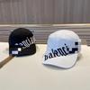 Boné de Baseball Paris B Tendência Feminino de Aba Larga: Bordado de Letra Diagonal, Design Casual e Versátil de Bico de Pato