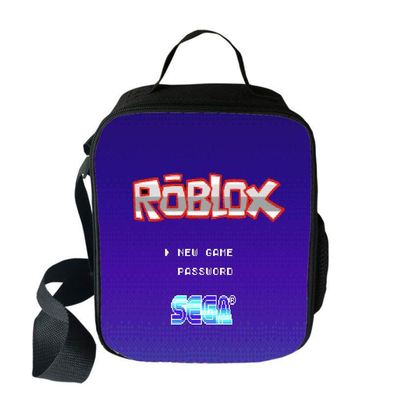 Spacious Roblox Insulated Lunch Bag For Kids With Adjustable Shoulder Strap