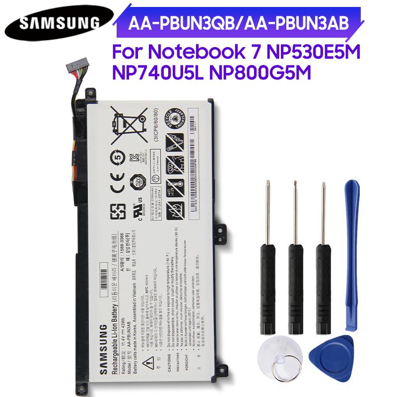 

Оригинальный запасной аккумулятор AA-PBUN3AB AA-PBUN3QB для ноутбука Samsung 7 BA43-00377A NP740U3L-L02US NP740U3M-K01US NP800G5M 800G5M NP740U5M