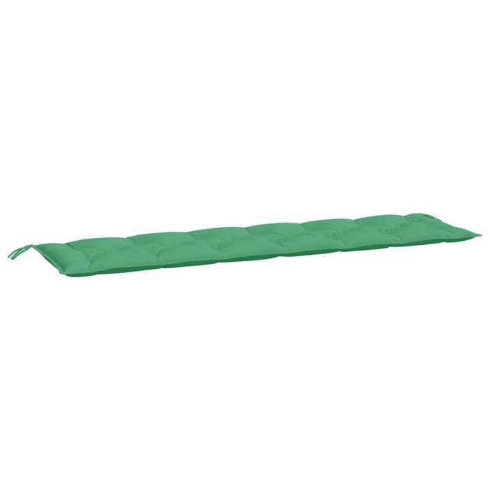 VidaXL Coussin de Banc de Jardin, Revêtement de Banc avec Jeux de Cordes, Coussin d'Extérieur Imperméable, Vert 200x50x7 cm 361645