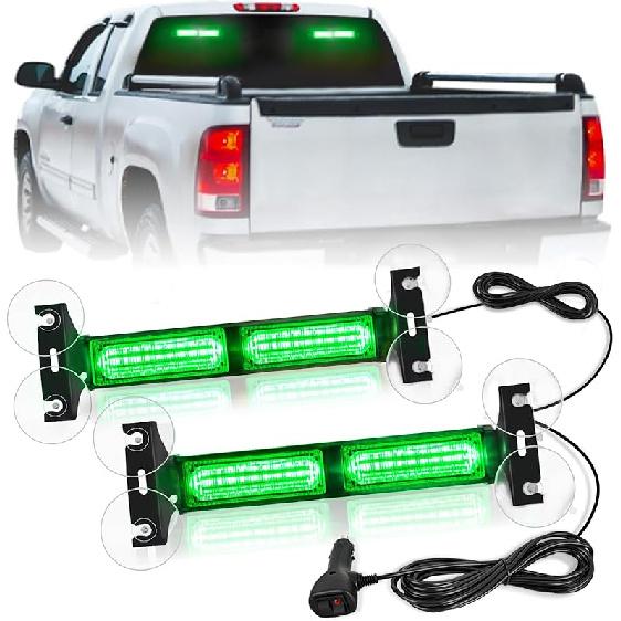 Nilight 40LED Amber Emergency Strobe Traffic Advisor Light Bar with Suction Cups Dash Safety Warning Hazard Flashing Lights Interior Front/Rear
