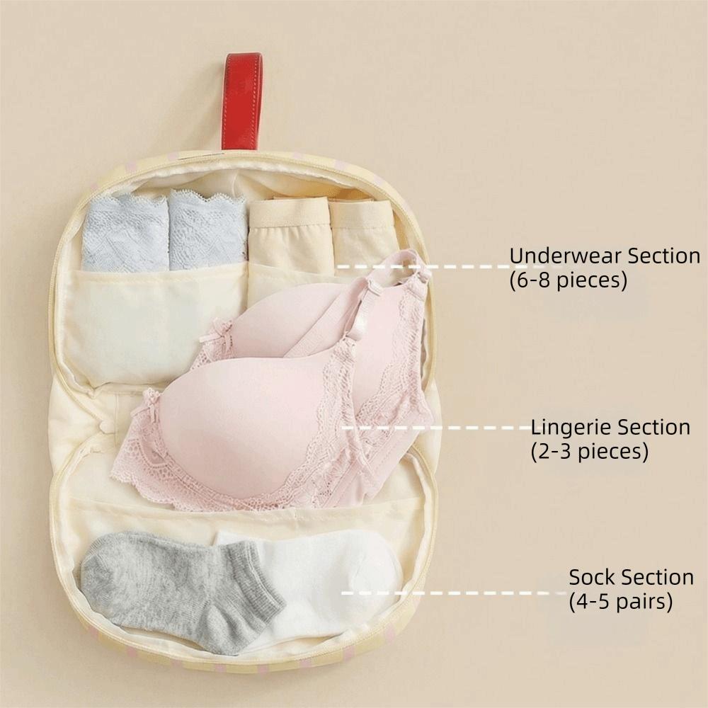 Handheld Underwear Packing Cube Folding Lingerie Pouch Portable Intimates Organizer Travel