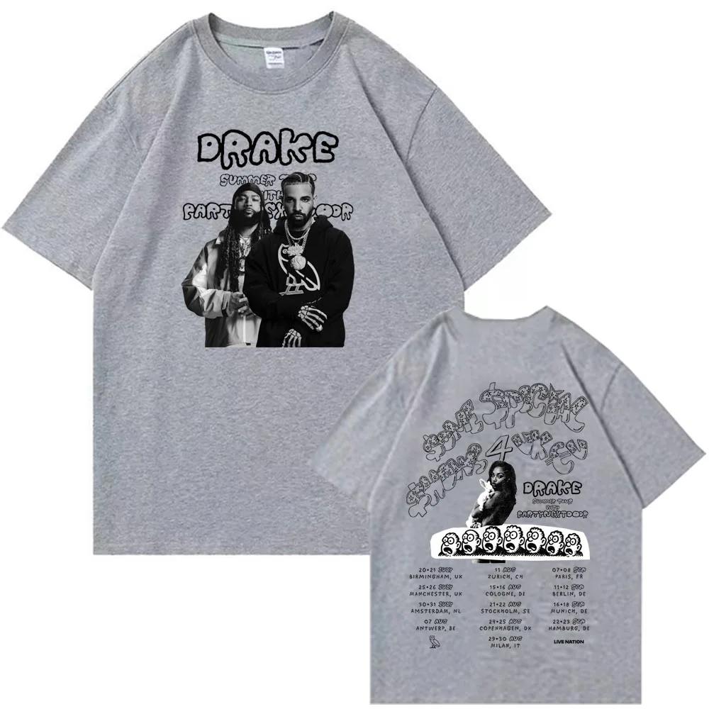 Drake $$$4U Classic Album Poster Graphic Print T-Shirt Men Women Loose Casual Oversize Top Streetwear Harajuku Y2K Fashion Short Sleeve Summer New Tee