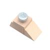 Beech Wood Sandpaper Polishing Block, Handmade Leather Edge Sealing, Polishing Sandpaper Clip, Diagonal Wedge Shaped Square