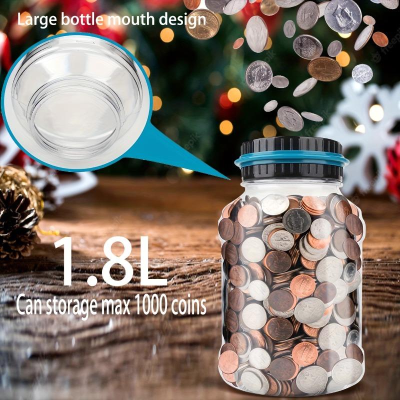 Coin Piggy Bank Saving Jar, Coin Counter with LCD Display Large Capacity Money Saving Box for All US Coins