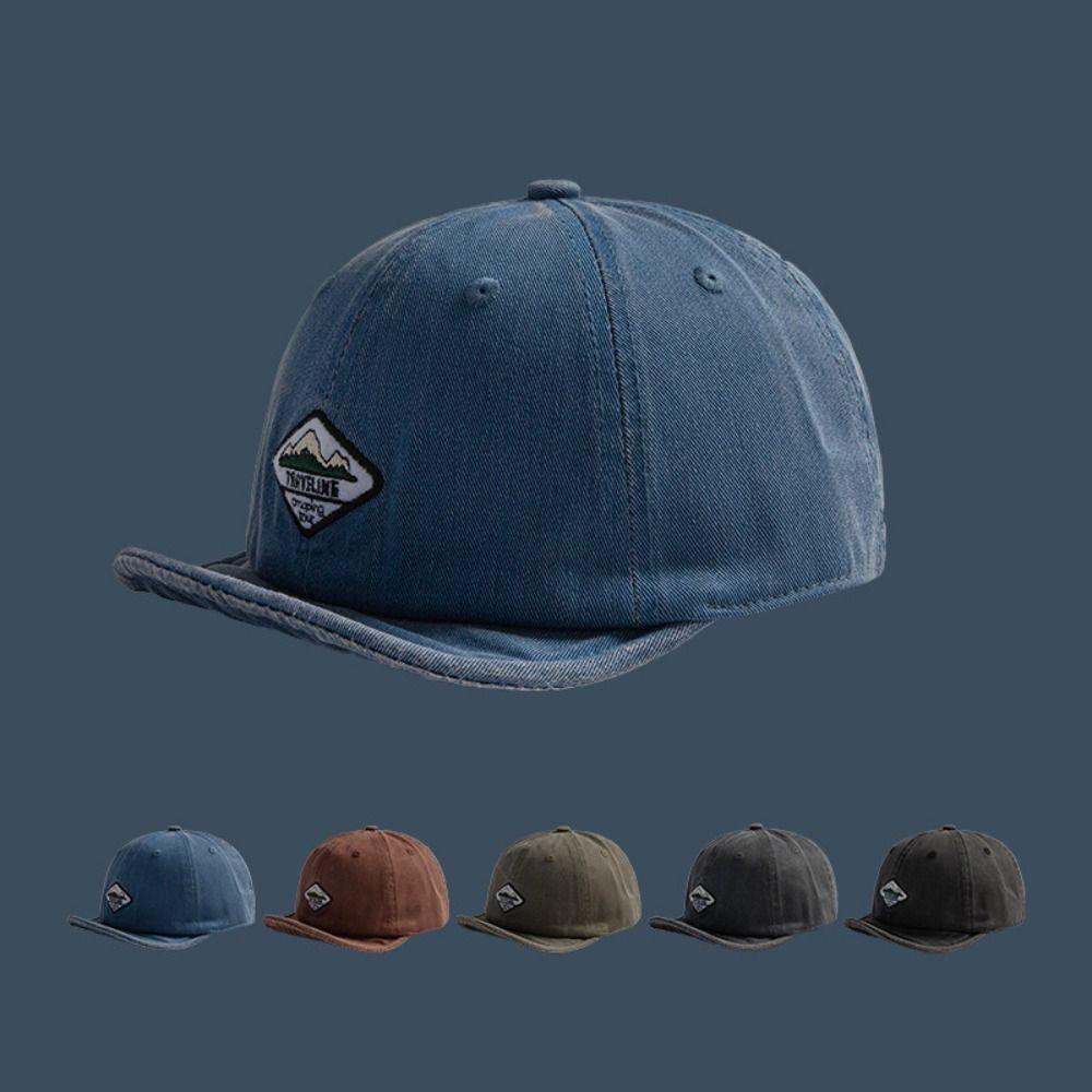 Big Head Circumference Short-Brimmed Hat Breathable Sunscreen Hat New Peaked Cap