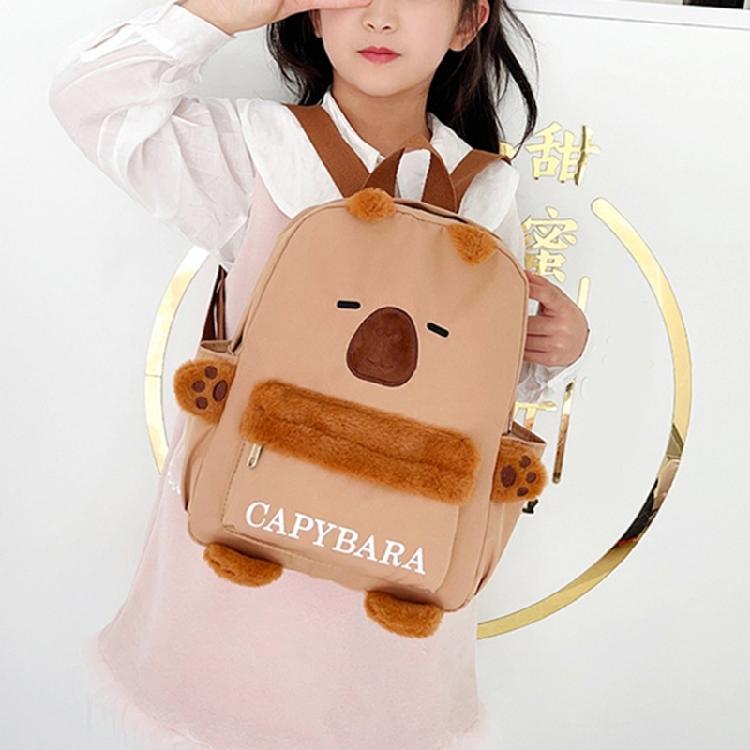 Sweet Cartoon Backpack for Girl Plush Backpack Large Capacity Backpack Book Bag Lovely Dolls Bag Student School Bag