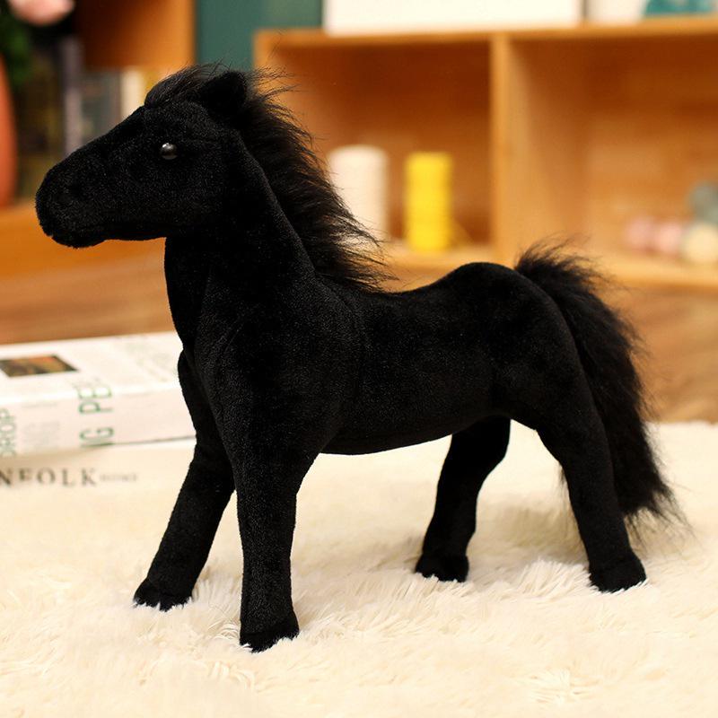 Adorable Little White Horse Plush Toy - Brown Pony Comfort Doll for Boys Birthday Gift