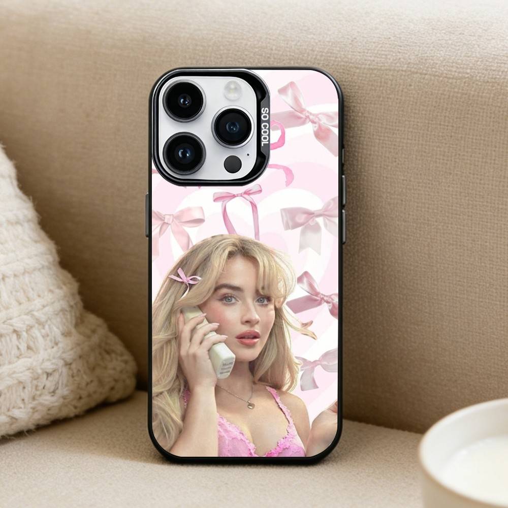 Singer S-Sabrina Carpenter Phone Case For iPhone 16,15,14,13,12,17,Pro,MAX Black Matte Shockproof Cover