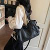 Faux Leather Tote Bag for Women Fashion Shoulder Handbag with Zipper Pockets and Adjustable Strap