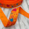 Mingxin Valentine's Day DIY Jewelry Ribbon with Peach Hearts & Leopard Print