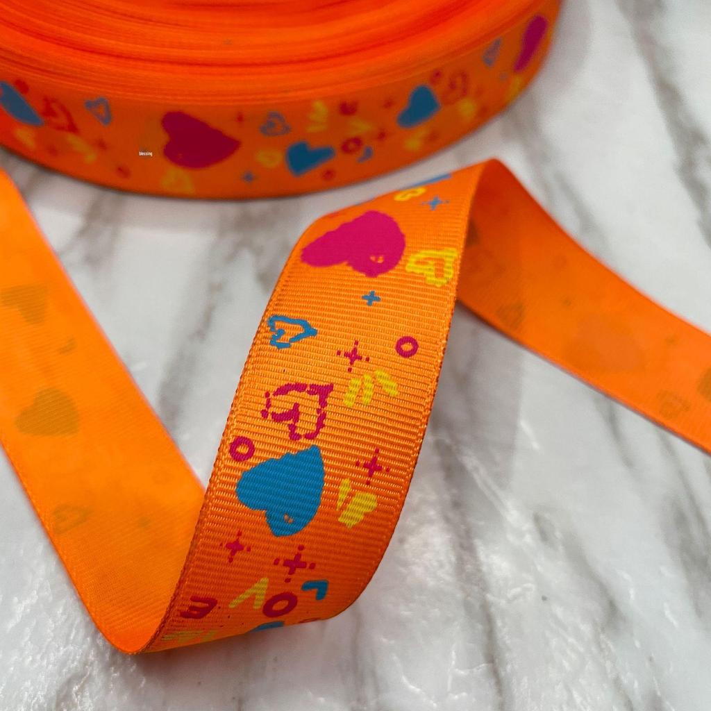 Mingxin Valentine's Day DIY Jewelry Ribbon with Peach Hearts & Leopard Print