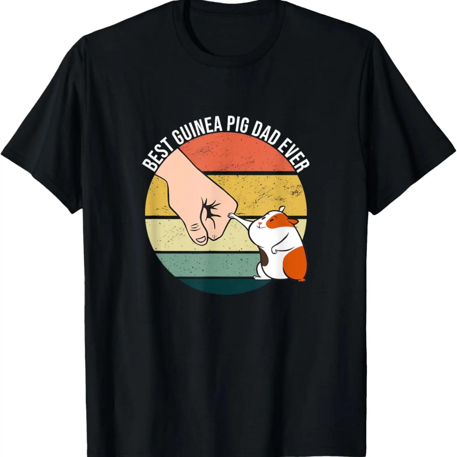 Best Guinea Pig Dad Ever Furry Potato Domestic Cavy T-Shirt XXXXXL чёрный