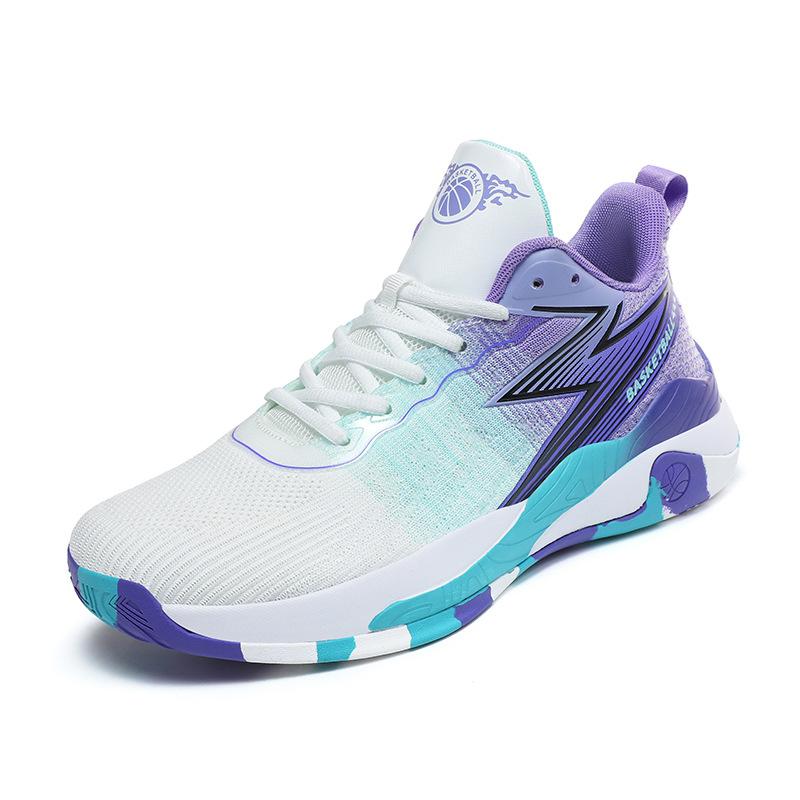 Sports and leisure shoes men's shoes 46 47 48 large size basketball shoes men's shoes fly-woven breathable lightweight running shoes men