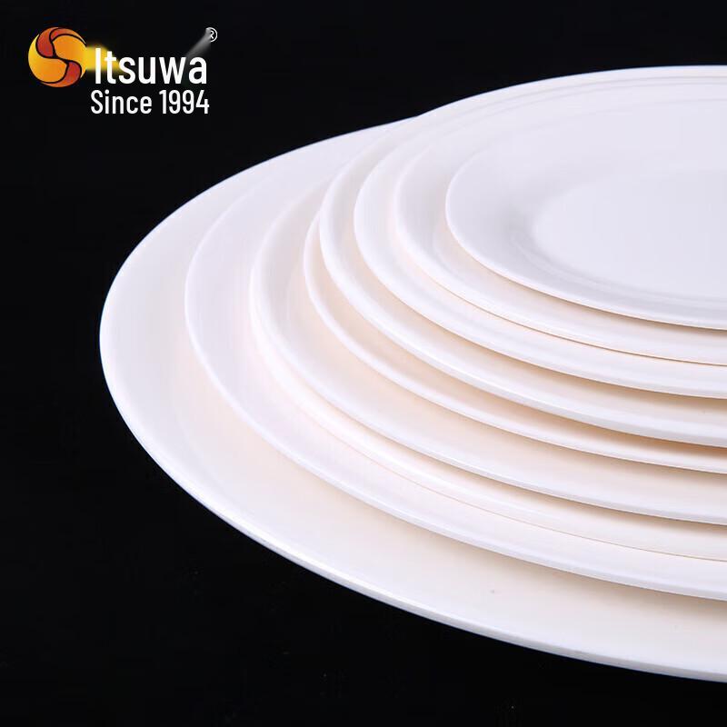 Wuhe White 12-inch Square Melamine Commercial Serving Plate