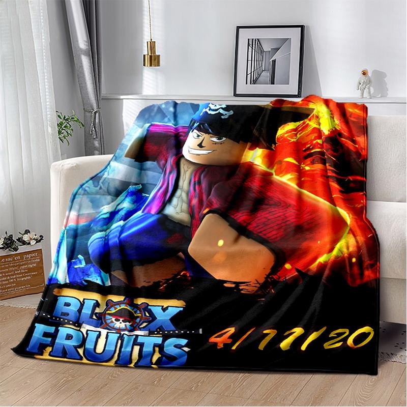29 Style New B-Blox Fruit Cartoon Flannel Blanket,Soft Throw Blanket for Home Bedroom Bed Sofa Travel Cover Kid Gift
