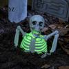 Halloween Holiday Gift Half Body Skeleton Decoration, Realistic Spooky Light Up Plastic Theme Party Supplies for Graveyard, Haunted House, Outdoor