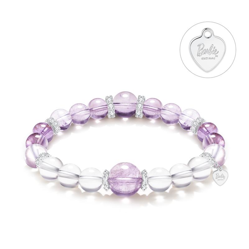 Barbie Lucky beads, gentle Chinese style beads, lucky energy blessing, simple and versatile temperament, amethyst bracelet, women's style Ba2505218
