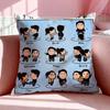 Tv F-Friends Cushion Cover Breathable Linen Pillowcase Summer Odorless Eco-Friendly Invisible Zipper Washable