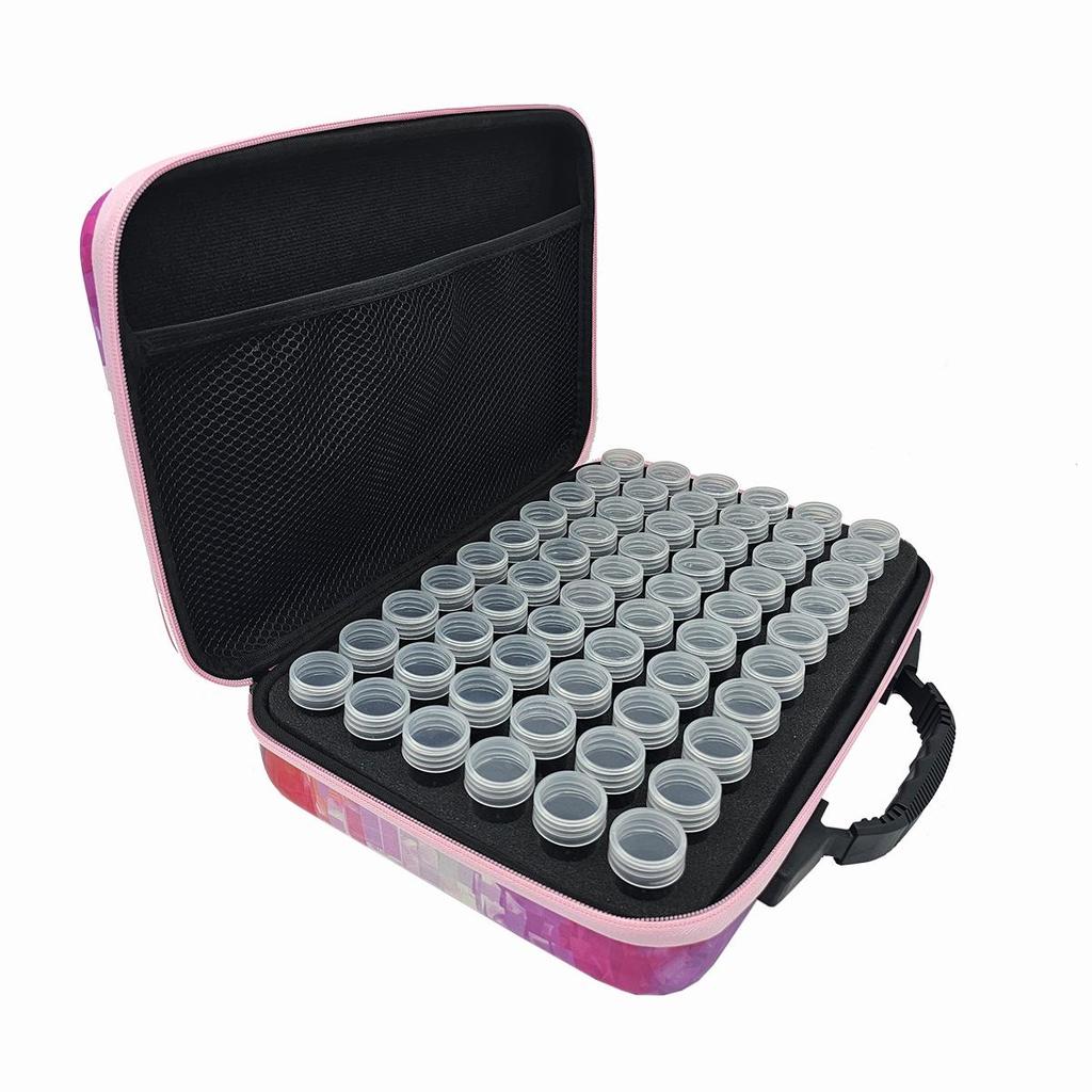 60-Grid Diamond Painting Storage Bag - Multifunction Handbag with New Print & Round Bottles