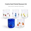 Embossed Thickened Glass Cup for Drinks: Crystal Patch Design for Juices, Wine, and Spirits