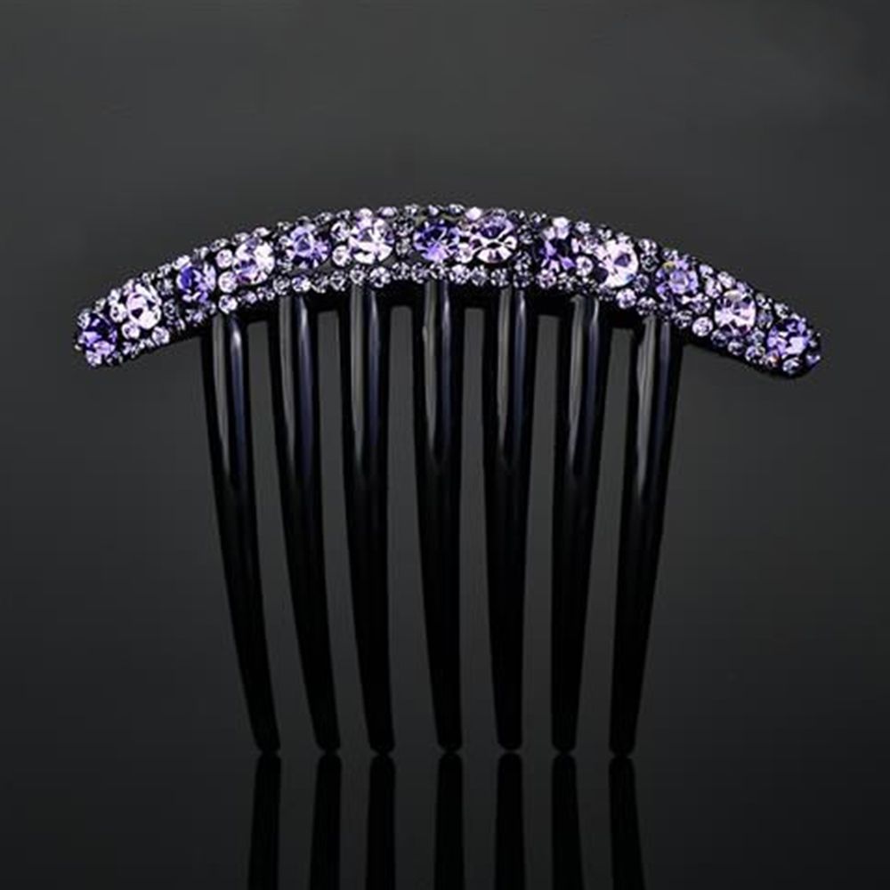 Temperament All-match Hair Accessories Korean Style Headwear Seven-tooth Comb Rhinestone Hair Comb