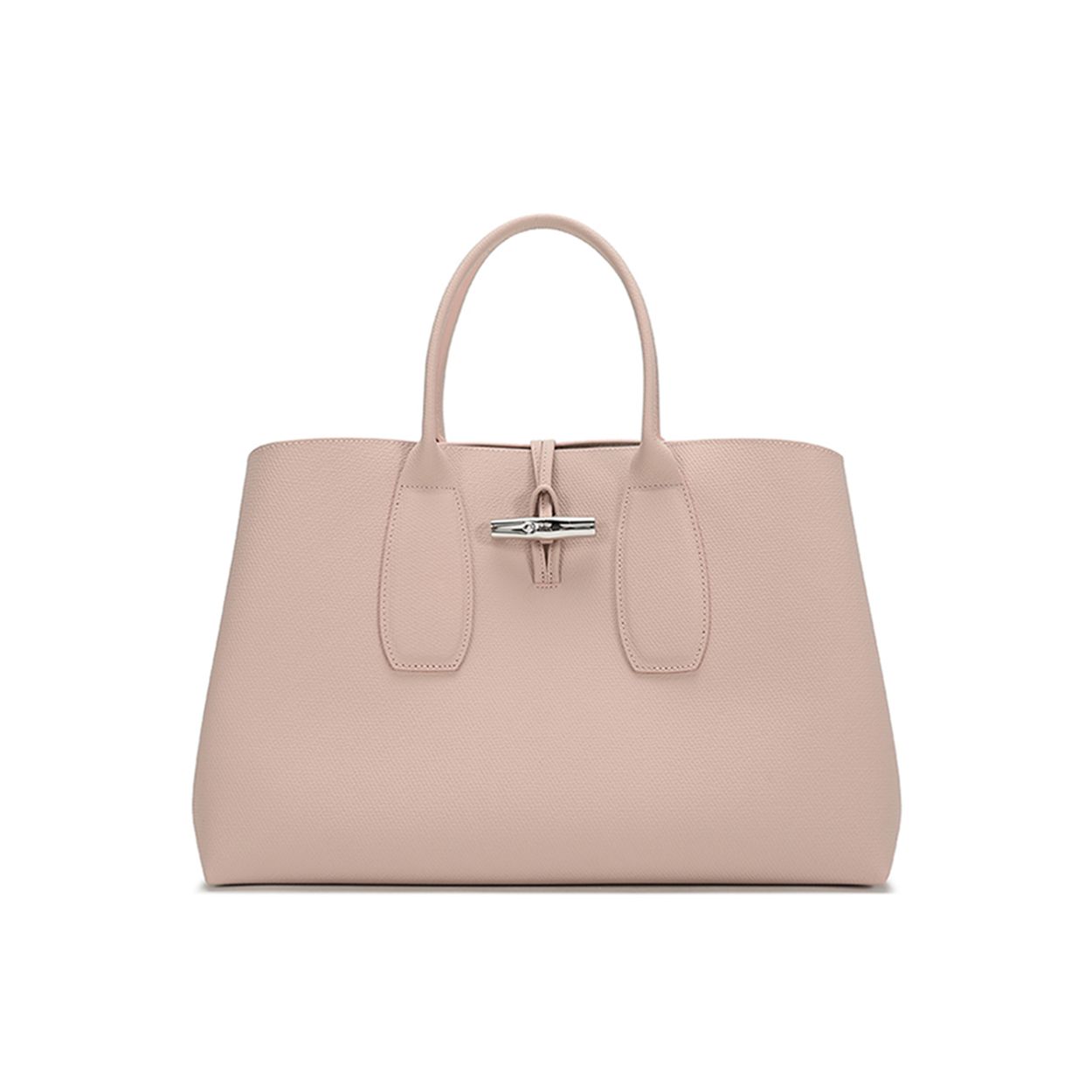 

Longchamp Le Roseau 41 Solid Color Bamboo Buckle Leather Tote Bag Large Women handbags Soft-Pink 10059HPN133 Basic Set (Bag+Dust Bag)