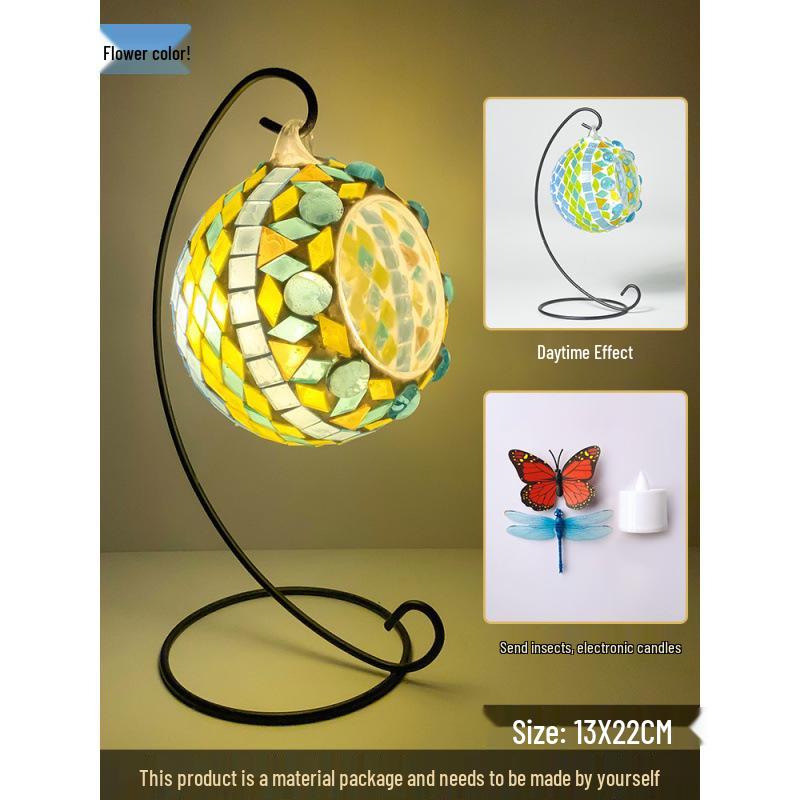 DIY Mosaic Candle Holder Kit: Parent-Child Interactive Decoration & Creative Team-Building Activity