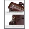 Brand Men's Handbag 100% Leather Briefcase  Large Capacity 14 Inch Laptop Bag Casual Shoulder Crossbody Bag Messenger Bag