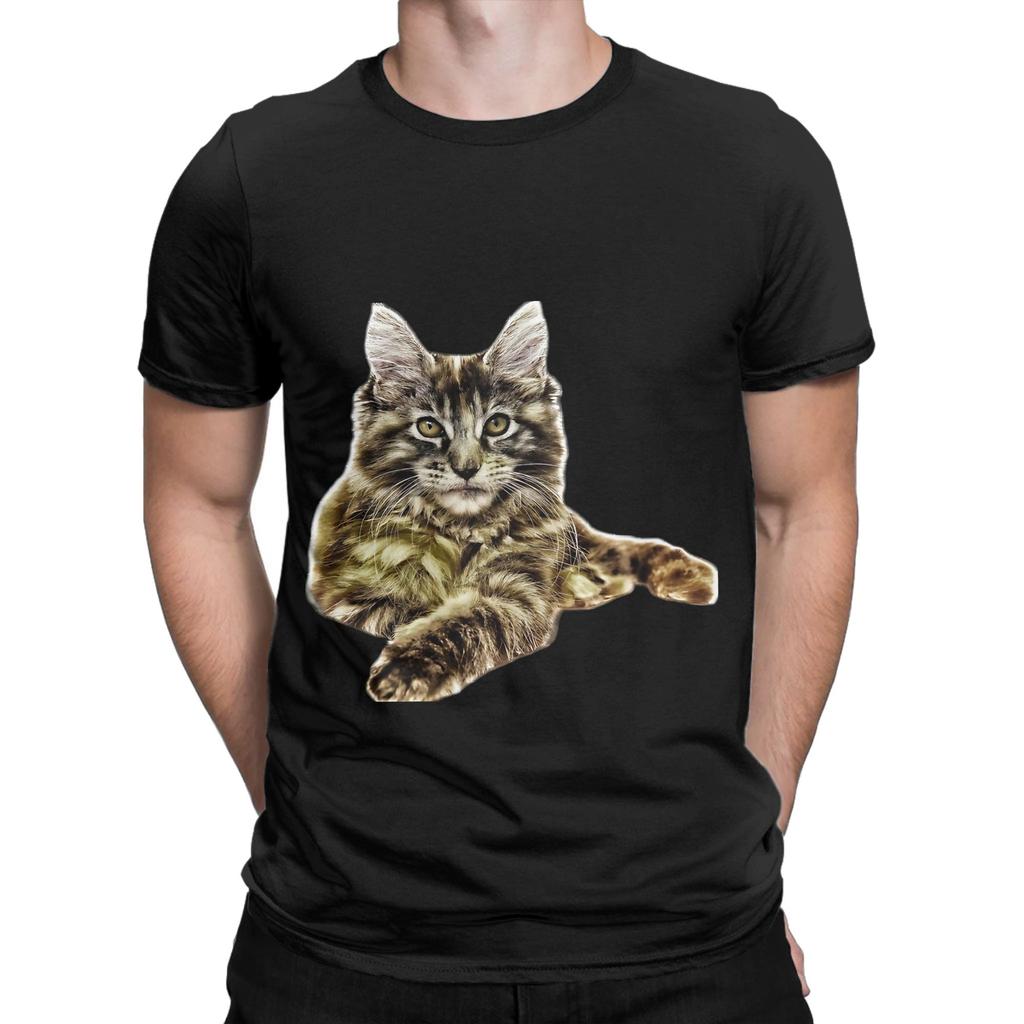 Maine Coon TSHIRT Novelty 100% Cotton T-Shirt Maine Coon Tops Tees For Men