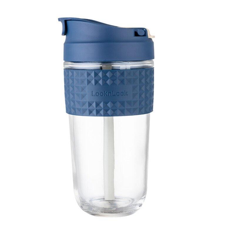 LOCK&LOCK LLG614 Glass Tea & Coffee Cup with Straw