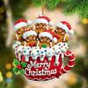 Gingerbread Man Christmas Ornament Resin Hanging Decor for Tree & Home Festive Cookie Figurine for Xmas Decorations