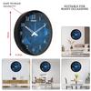 12-Inch Contemporary Plastic&Glass Analog Wall Clock-Designer(Silent Movement,Black Frame)