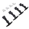 4Pcs Elastic Stainless Steel Rubber Hood Catch Flexible T Handle Hasp Rubber Flexible Draw Latches with Brackets for