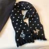 Korean-style double-sided knitted scarf for women, winter, high-end, atmospheric, thickened, warm, wool neck warmer