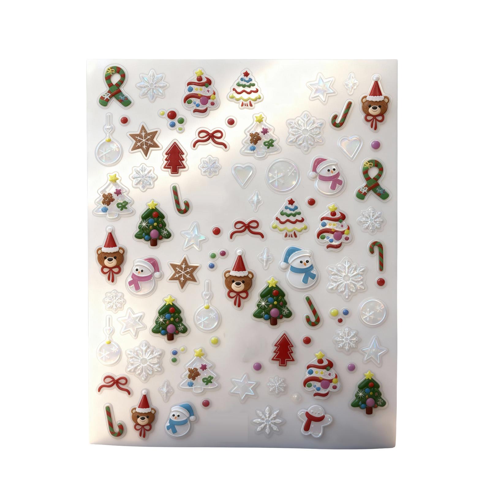 

Рождественские наклейки для ногтей с изысканными узорами — это праздничные элементы для украшения ногтей, которые можно использовать для декора ногтей и которые подходят для женщин. One Size белый