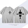 ONE PIECE Derivados de Animação Barba Branca Edward·Newgate Camiseta de Manga Curta Estampada Moda Masculina Feminina Top Solto de Algodão