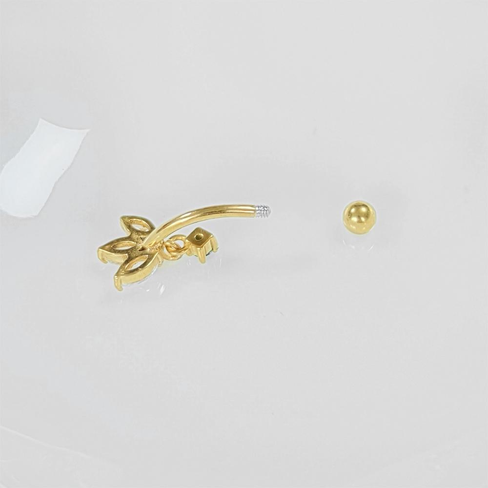 Rook piercing Butterfly Ear Cartilage Eyebrow Tragus Helix Piercing Stud Curved barbell Wholesale Body Jewelry