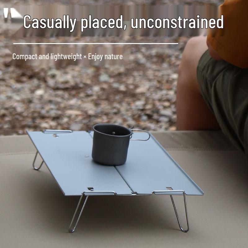 Portable Folding Aluminum Camping Table - Lightweight, Multi-purpose for Outdoor Activities