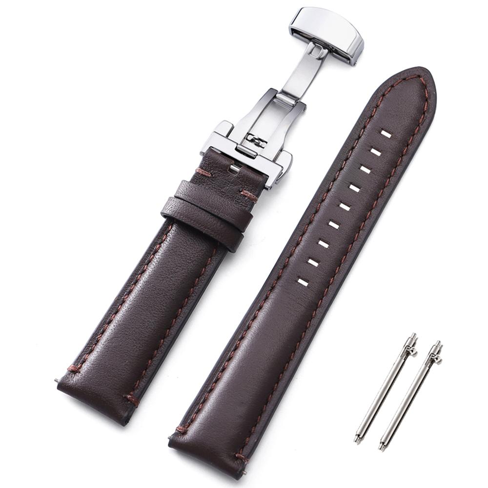 Handgefertigtes Retro-Ölwachs Echtes Kalbslederarmband 20mm 22mm 24mm Schnellverschluss Armband Gürtel für Herren Damen Uhrenarmband Zubehör