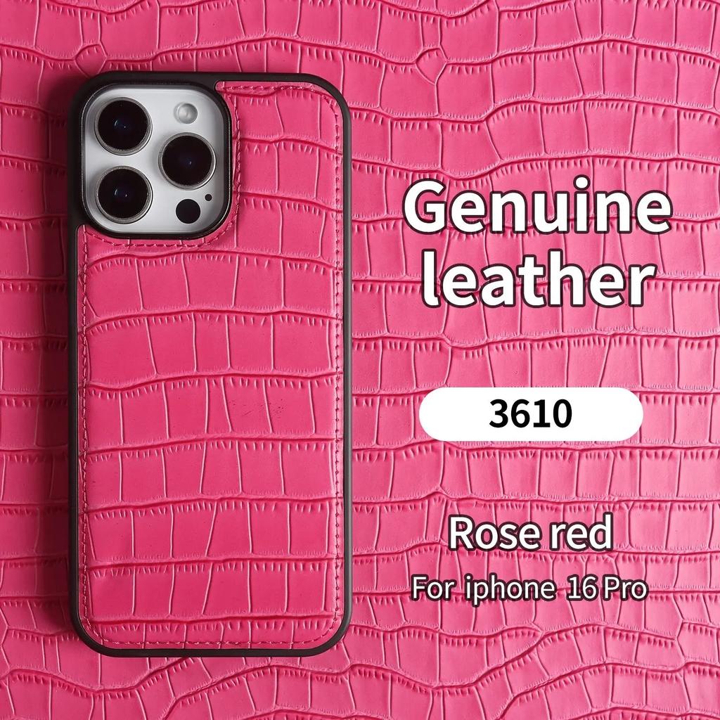 Etui z prawdziwej skóry krokodyla premium do iPhone'a 16 Pro Max 15 14 13 12 11 XR z tyłu ze skóry bydlęcej, ochronne